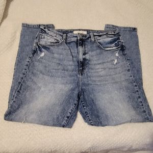 Buckle Distressed Blue Skinny Jeans